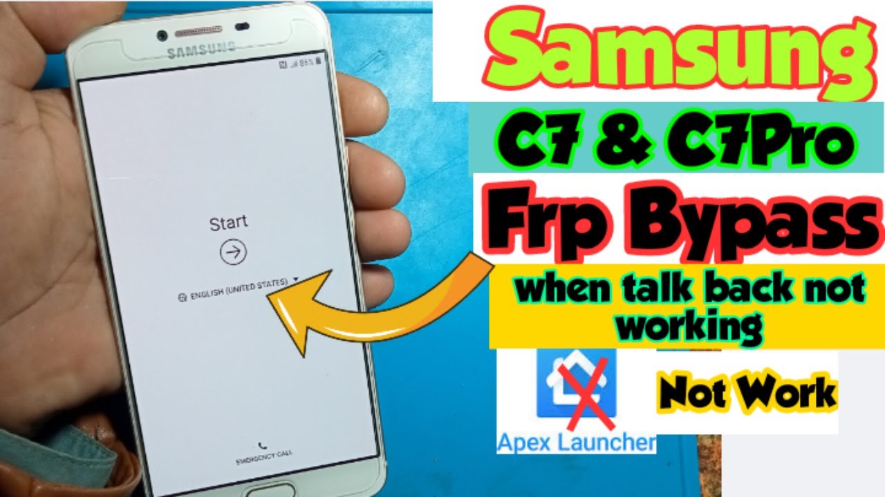 Samsung C7 frp bypass|Samsung C7 Pro frp bypass|Samsung C7 Google account unlock|Apexluncher notwork