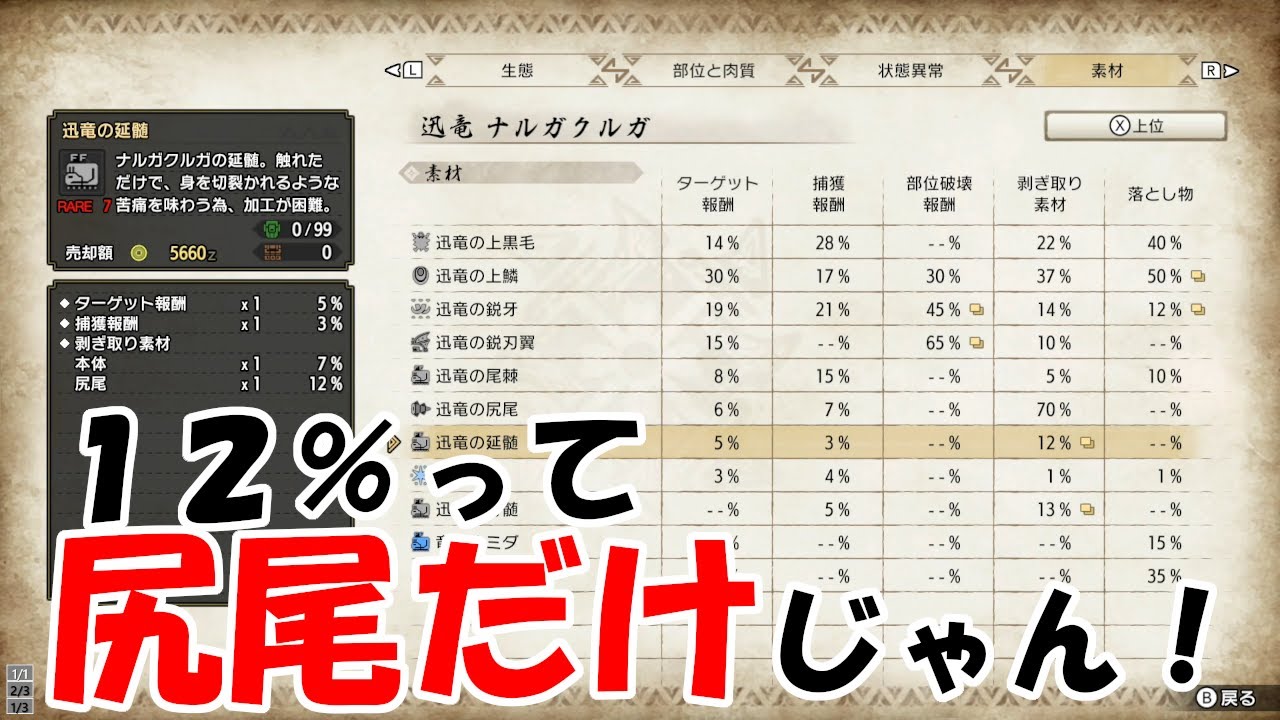 【モンハンライズ】迅竜の延髄が出ないので集めます【武器いろいろ】