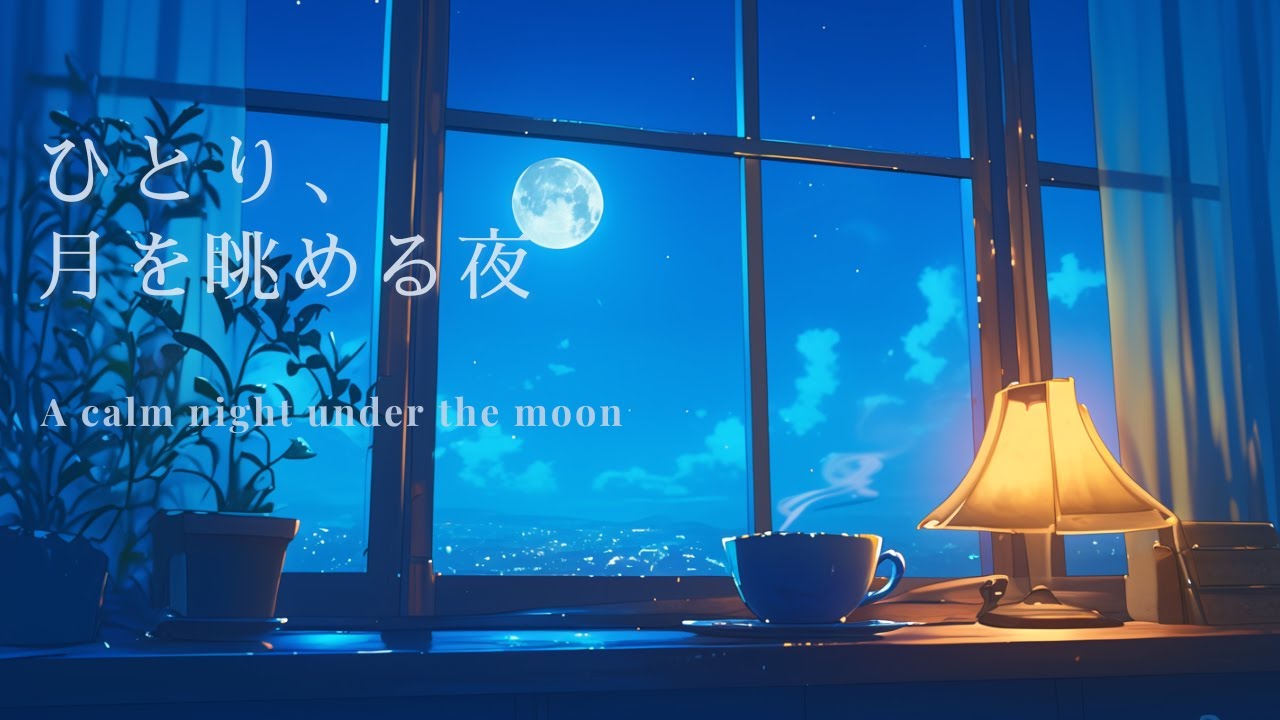 【癒しのピアノBGM】ひとり、月を眺める夜 | 心を休ませるひととき | 睡眠・リラックス・勉強・作業用BGM