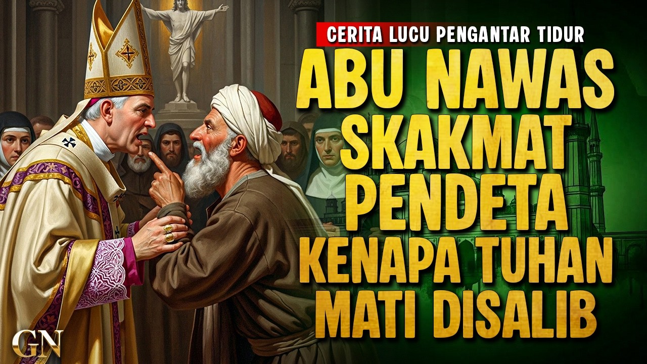 ABU NAWAS SKAKMAT PENDETA KRISTEN KENAPA TUHAN MATI DIKAYU SALIB - CERITA LUCU PENGANTAR TIDUR
