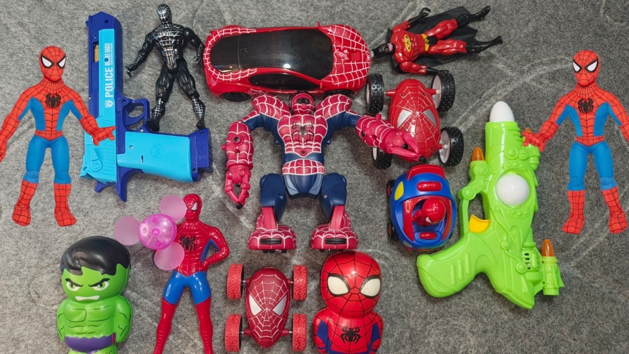8:10 minute exciting Spider Man series toys Unboxing, Marvel hero characters, popular action ASMR