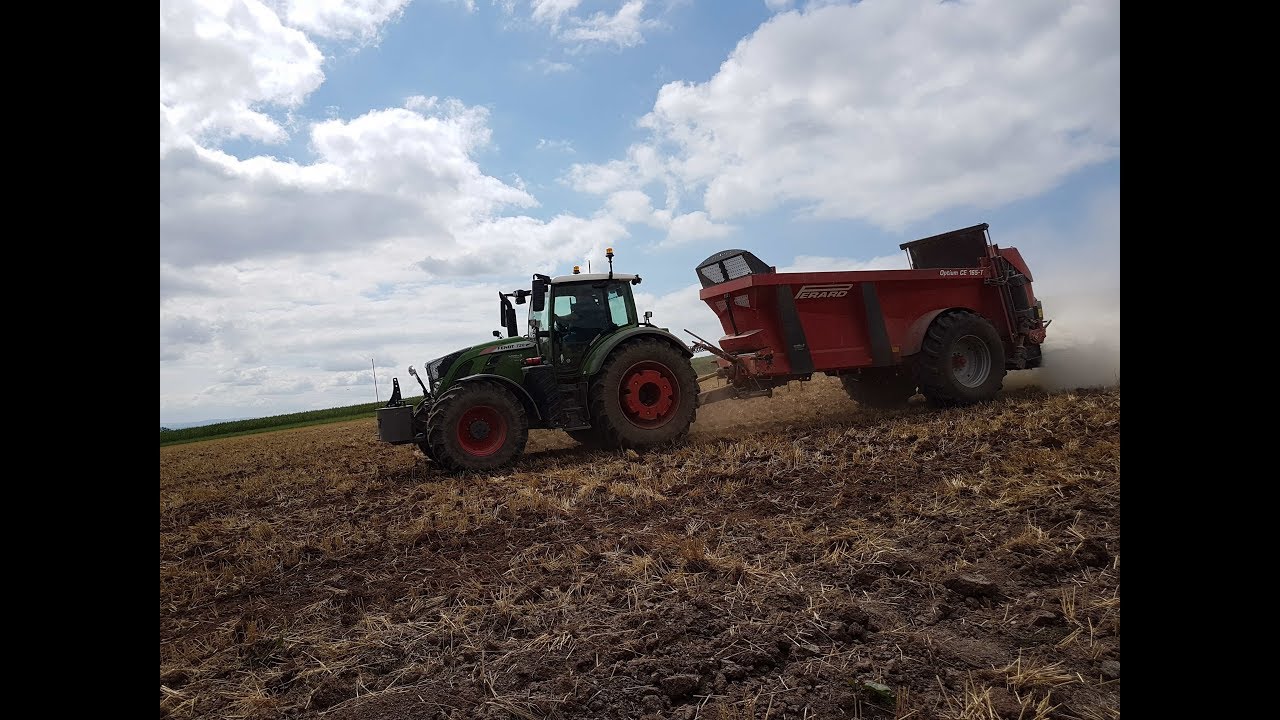 E.T.A PINEL | FENDT 720 & PERARD Optium CE 165-T | Épandage de carbonate de calcium à 25 KM/HEURE!