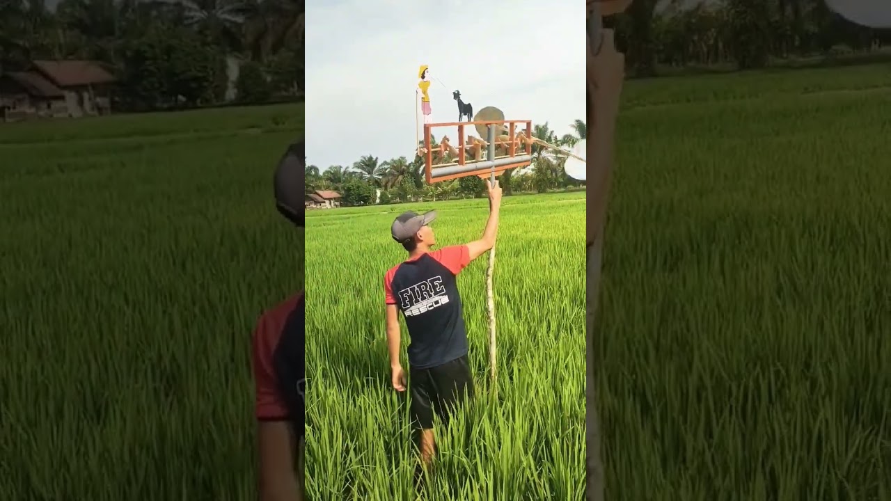 Pemasangan Kincir Angin Bersuara Gamelan Bali #shorts