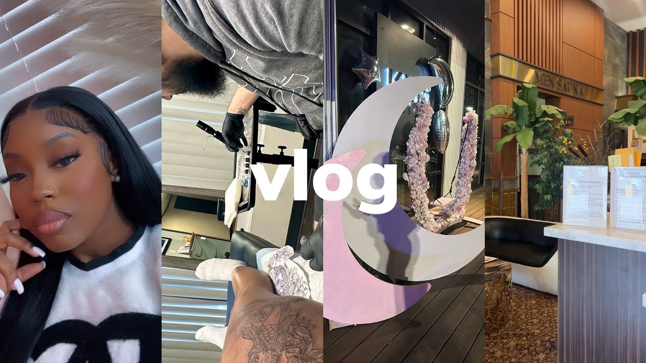 VLOG: GETTING A THIGH TATTOO + RELAXING SPA DAY + WORK FROM HOME + COSMETICS LAUNCH & more