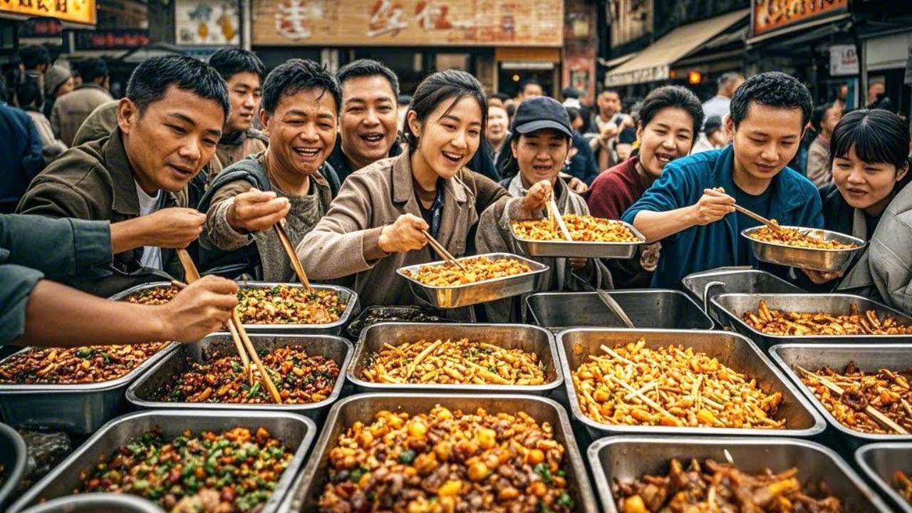 贵阳盒饭一条街，15元20多个菜随便吃，打工人排队抢着买#麦总去哪吃