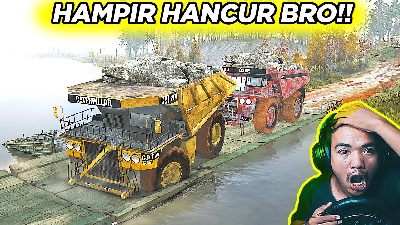 🔥Drama di Tengah Jembatan! Truk Tambang Tak Seimbang - Spintires MudRunner
