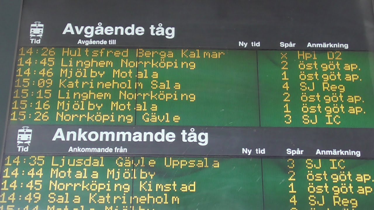 Tåg Linköping C 21-01-27 (Tåg 8561 ersatt med buss)