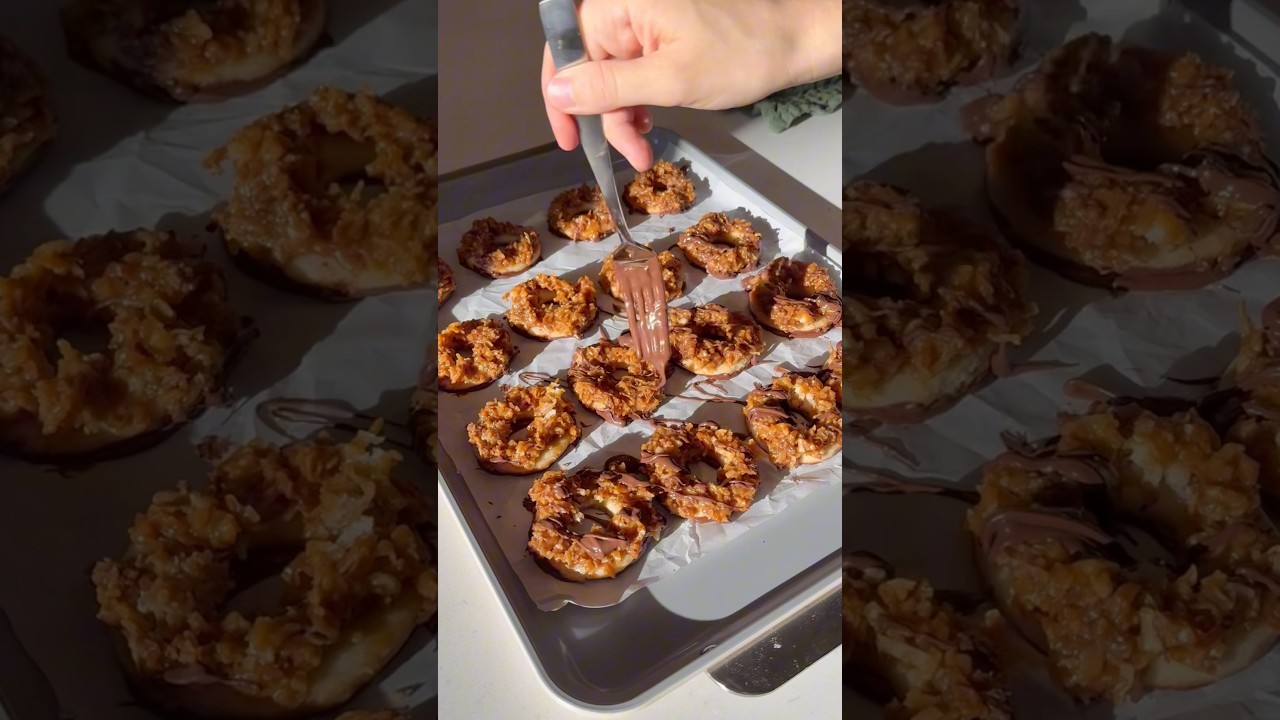 Copy cat Samoas Girl Scout Cookies (full recipe on my blog)