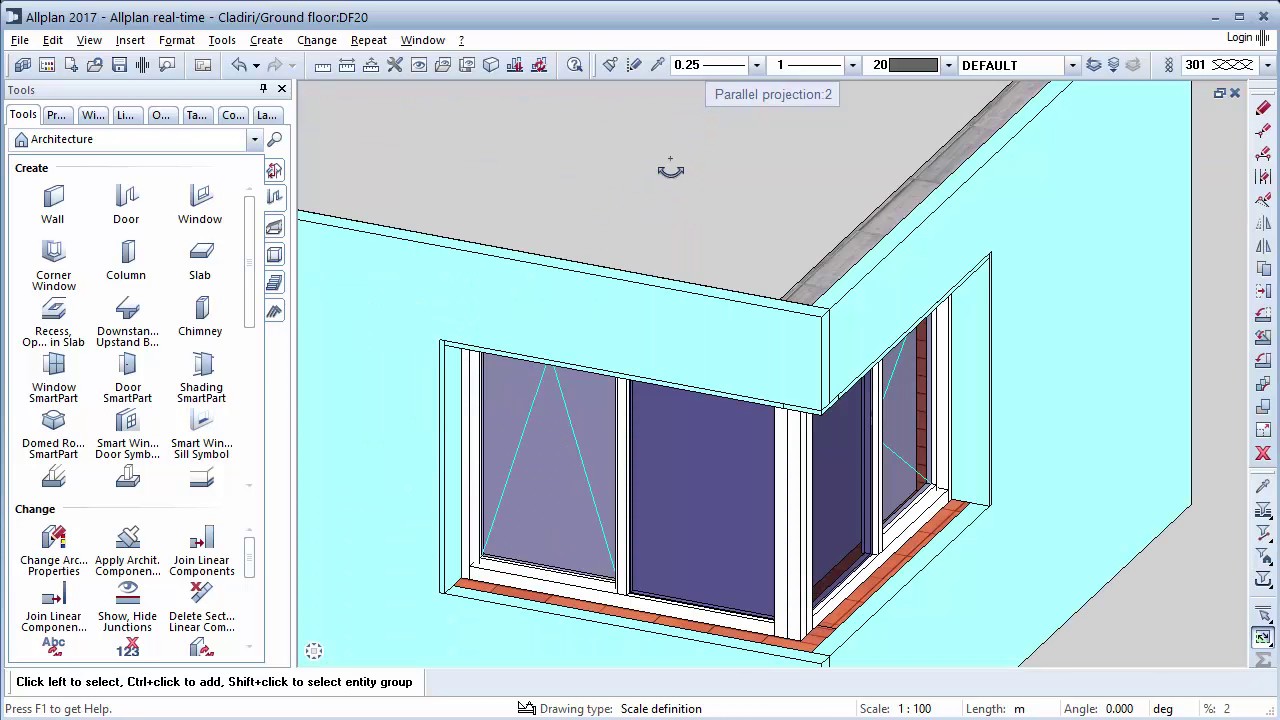 Allplan corner window