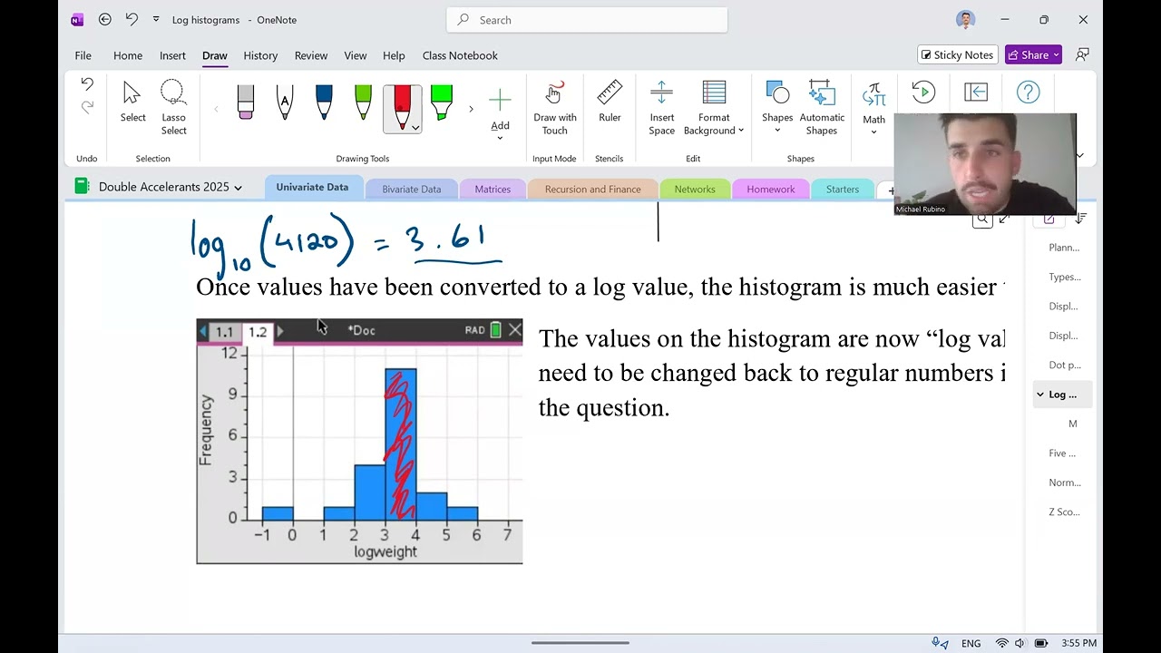 Wed 11/2/26 - Log Histograms
