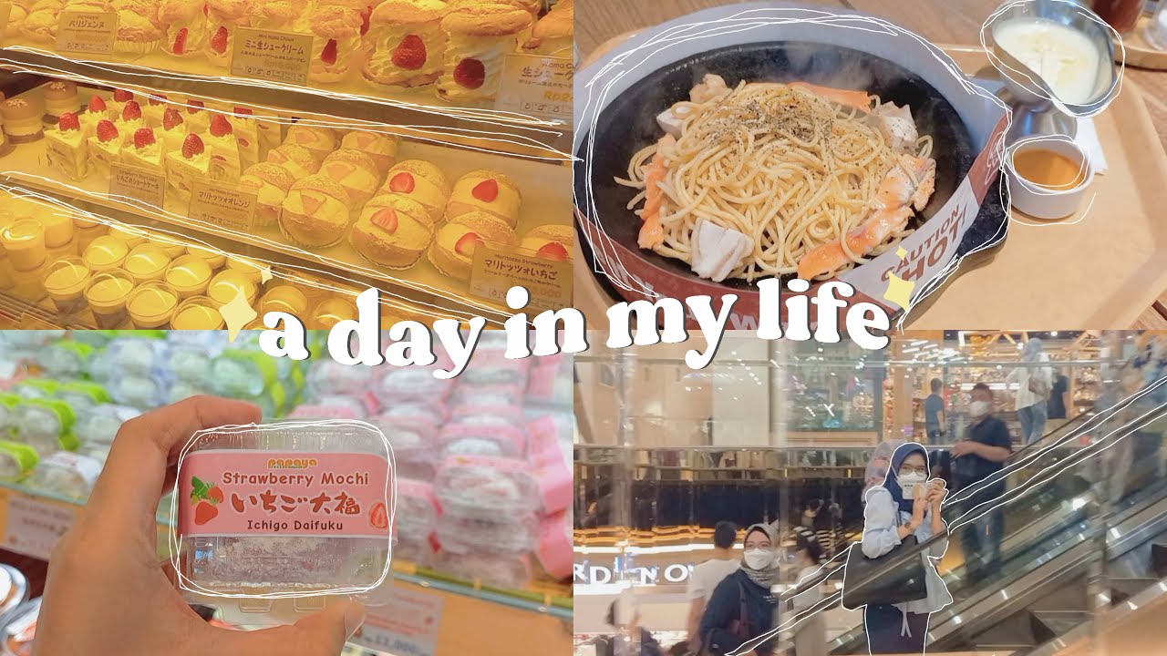 a day in my life indonesia #3 | naik mrt, ke papaya fresh market blokm, ect 🍱🥘🍓