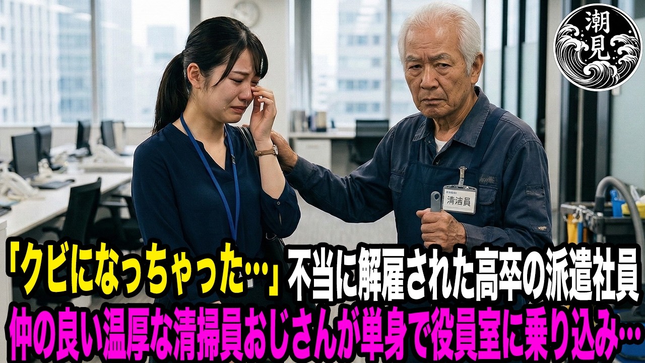 「クビになっちゃった…」不当に解雇された高卒の派遣社員。仲の良い普段温厚な清掃員おじさんが一瞬だけヤクザに戻ることを決意した結果【感動する話】