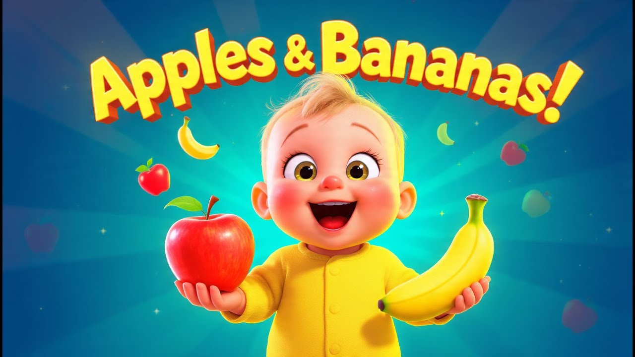 Песенка про яблоки и бананы 🍎🍌 | Детские песенки для дошкольников