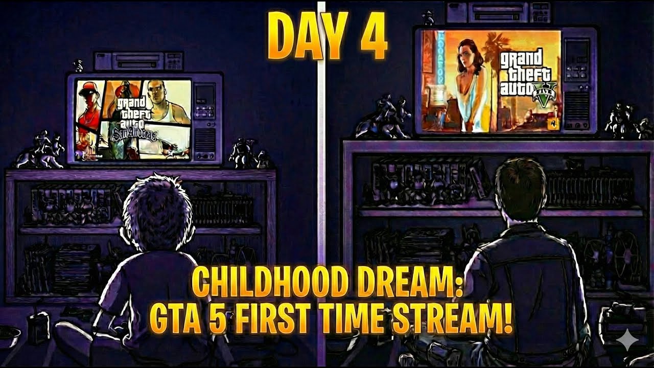 Day 4 of My First GTA 5 Stream! Childhood Dream Finally Coming True ❤️ | GTA V Livestream