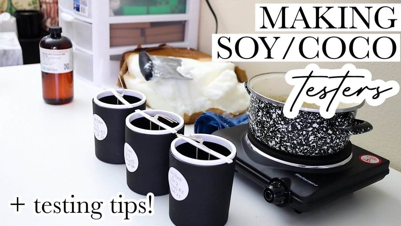 Making Tester Candles Using Virgin Coconut Soy Wax (EC26) + My Tips When Testing! (Part 1)