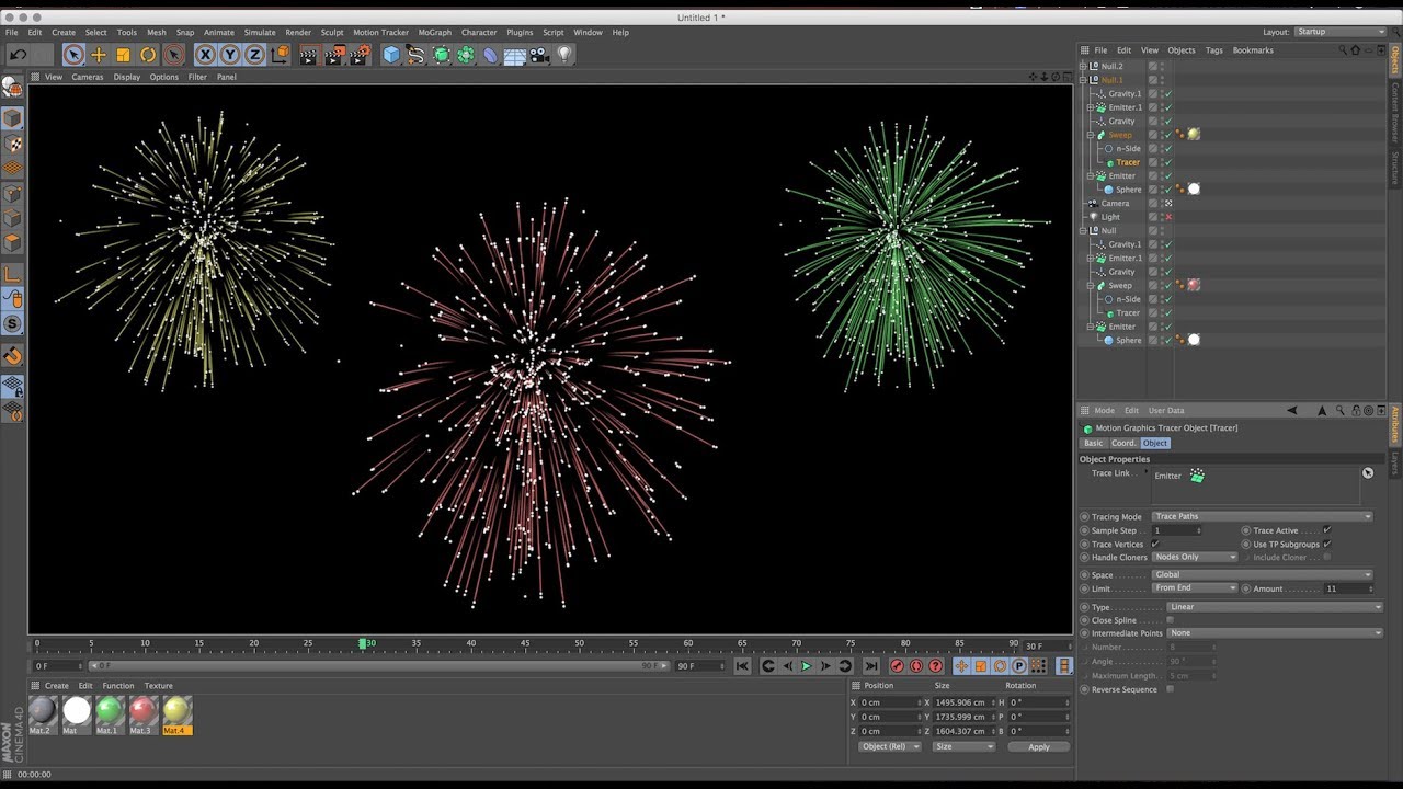 Firework making in Cinema 4D R16 Tutorial Reloaded