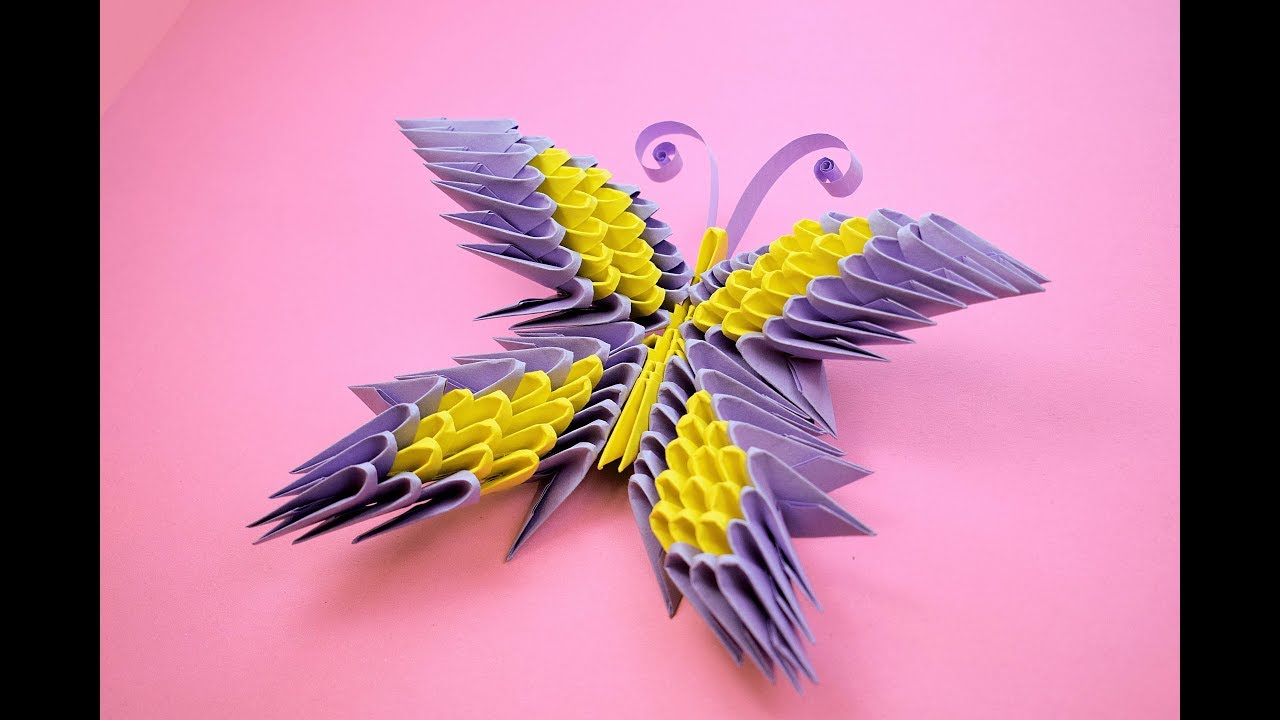 How to make a PAPER 3D BUTTERFLY (Easy Origami)