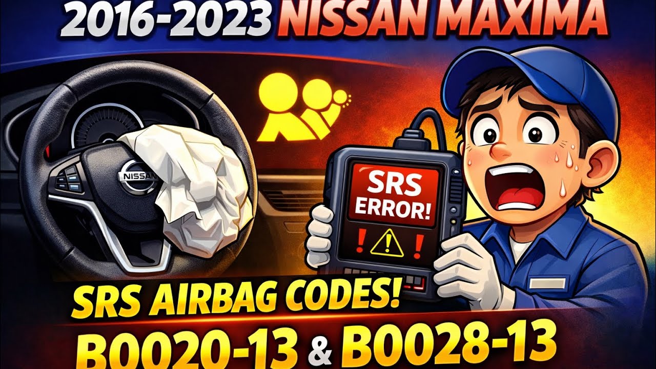 2016-2023 Nissan Maxima Side Airbag Light Fix | Code: B0020-13, B0028-13