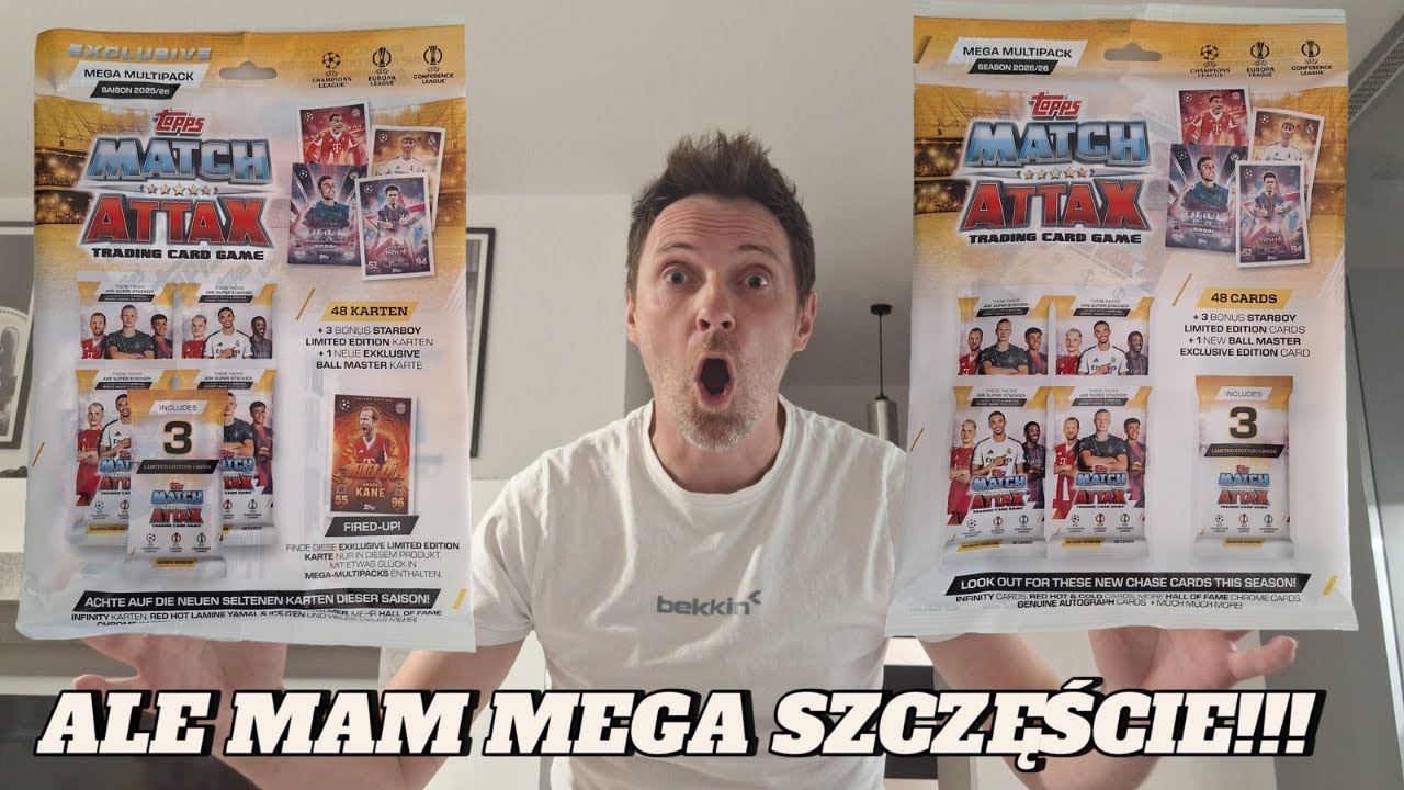 SZOK! ZOBACZCIE CO TRAFIŁEM! OTWIERAM MEGA MULTIPACKI ZWYKŁY I EXCLUSIVE TOPPS MATCH ATTAX 25/26