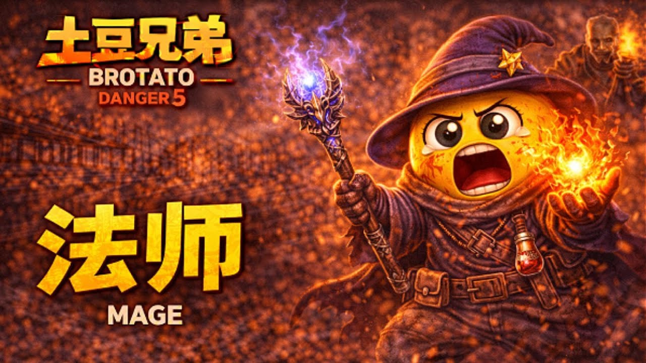 土豆兄弟 危险5【法师】全程通关｜Brotato Mage Danger 5