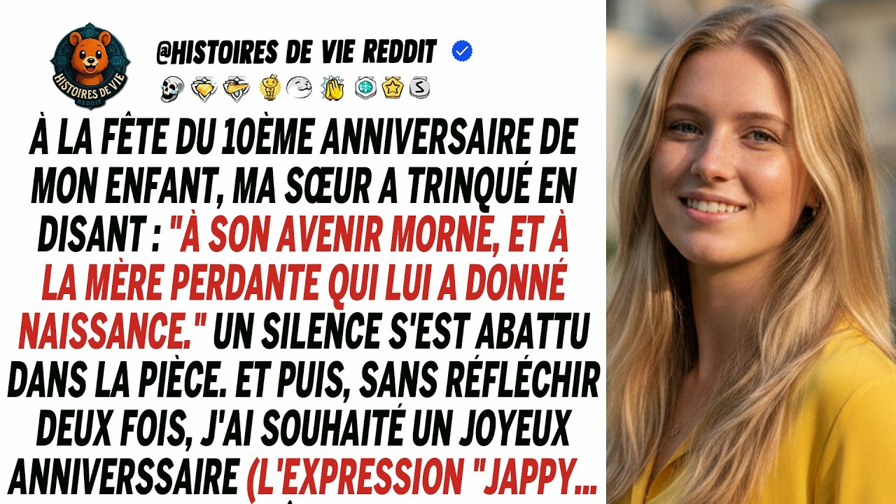 Lors des 10 ans de ma fille, ma sœur a porté un toast cruel à mon échec et son avenir.