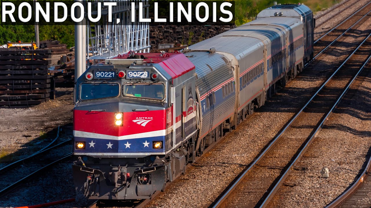 A Busy Day of Trains at Rondout, Illinois
