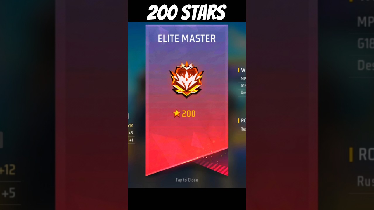 free fire cs rank elite master to grandmaster 200 Stars just 2 Stars only grandmaster #viral