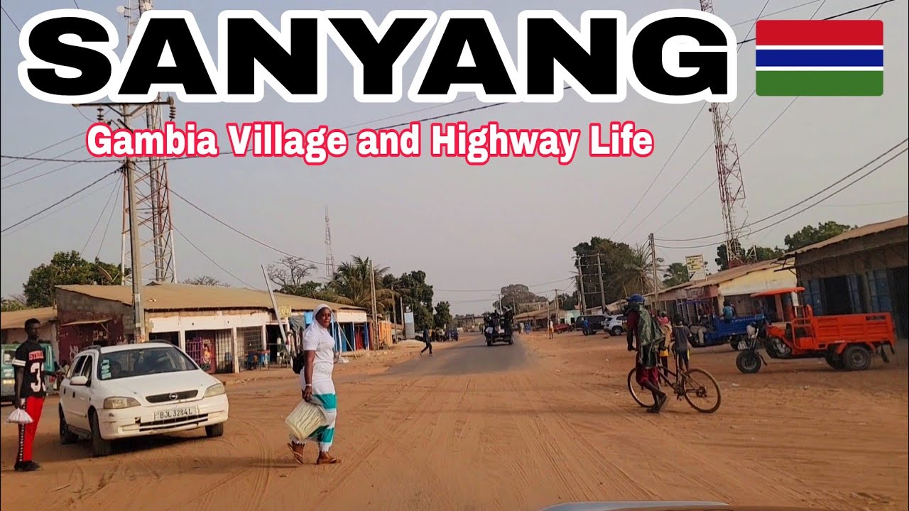 Sanyang Road Exploration | Gambia Village and Highway Life Roadside Villages and Real Africa View