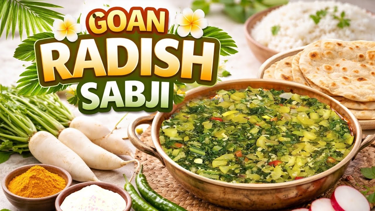 Goan Radish Sabji | Mulyachi Bhaji by Shilpa Sinari 