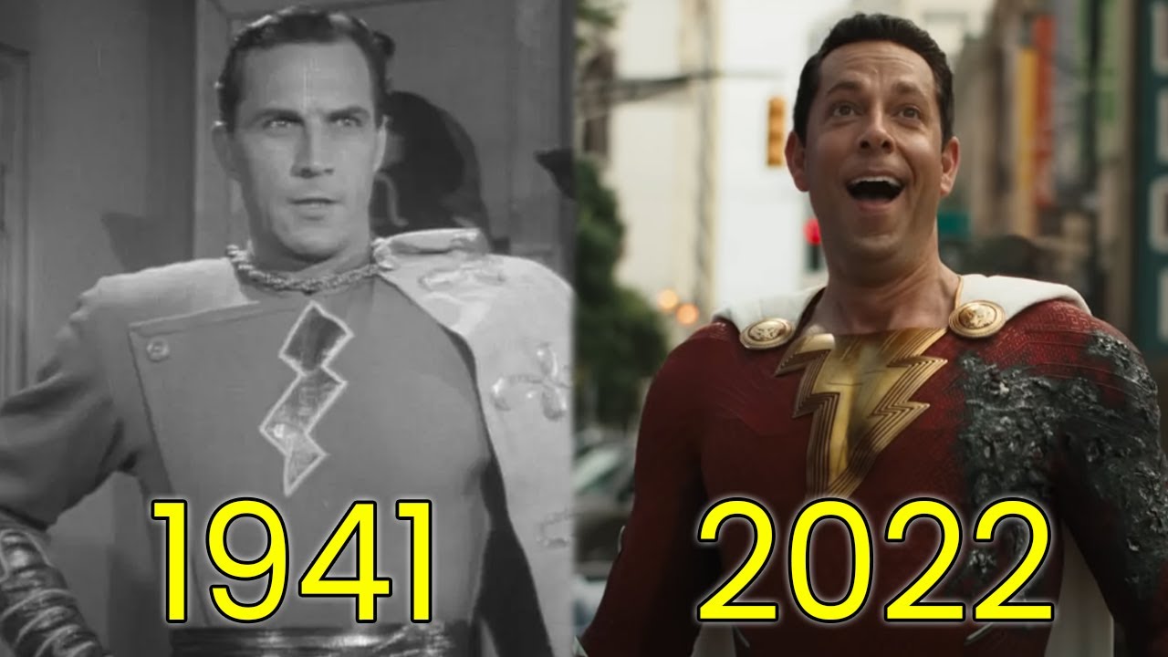 Эволюция Шазама в кино, мультфильмах и телевидении (1941-2022)