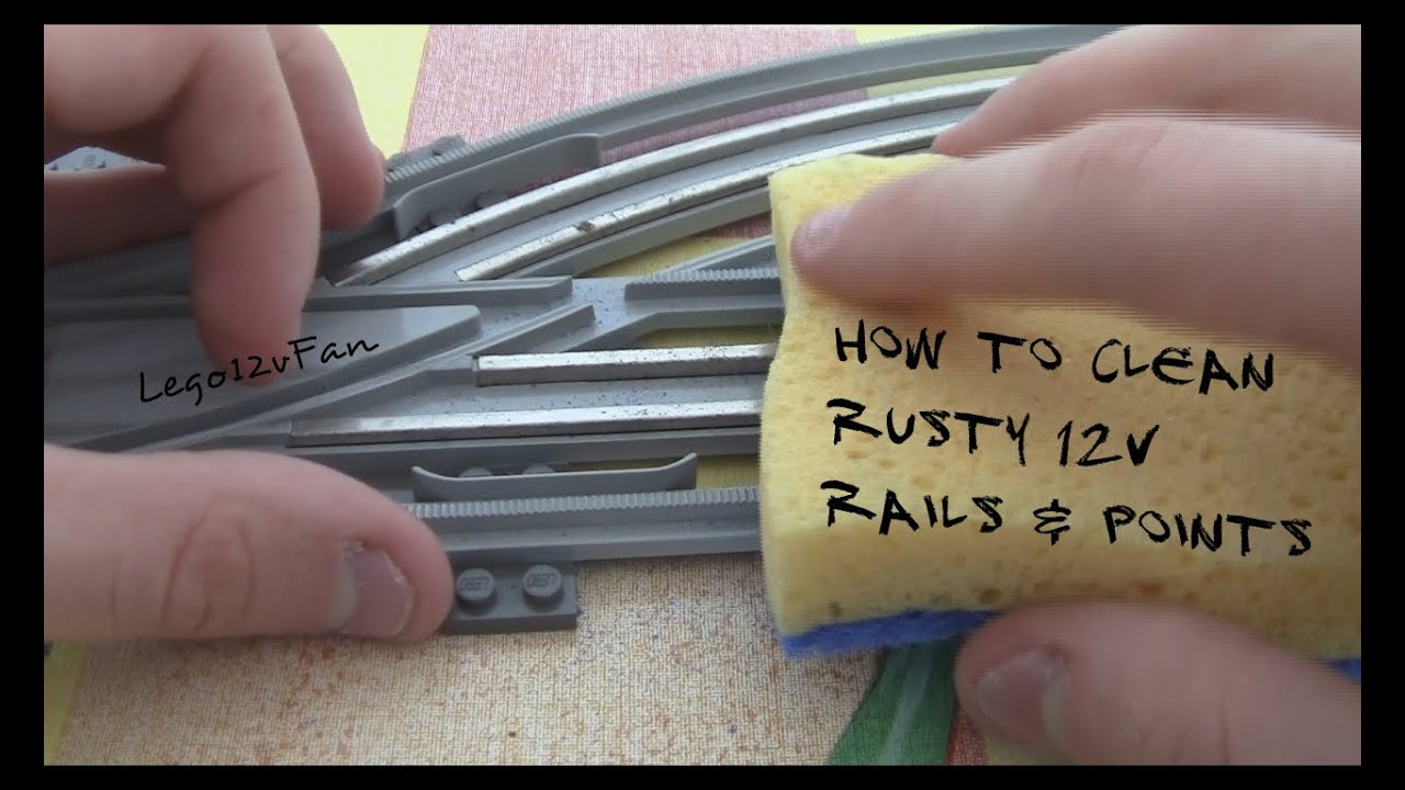 Lego 12v Tutorial: How to clean Rusty & Dirty Rails?