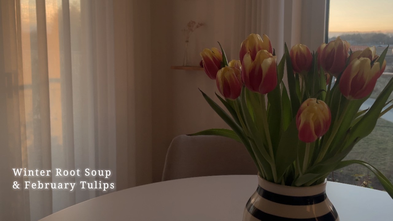 독일의 겨울을 닮은 뿌리채소스프와 2월의 튤립 | A Taste of Winter, a Touch of Spring (독일브이로그)
