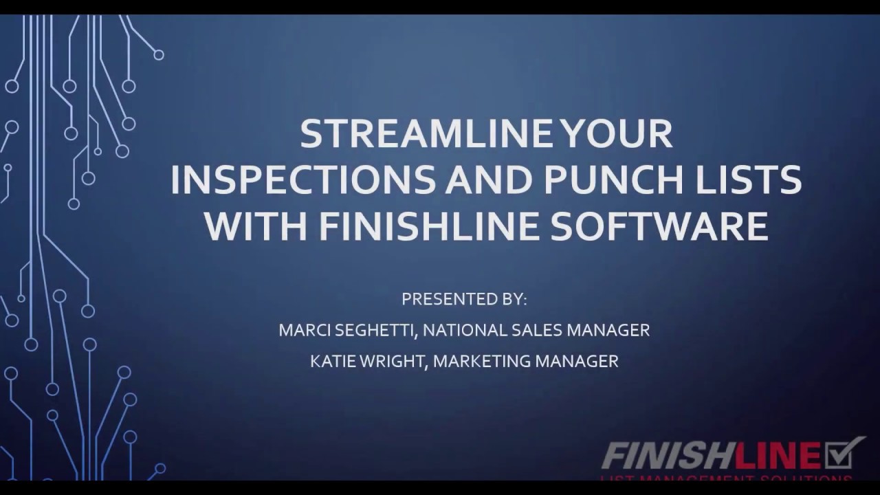 WEBINAR - Streamline Construction Inspections and Punch Lists with FinishLine Software