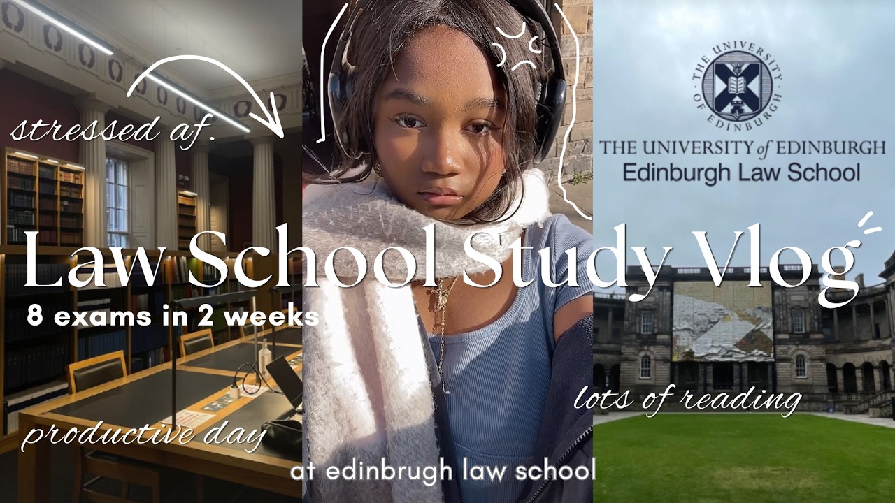 Realistic Law School Finals Vlog📖 exam prep, cramming, and matcha at edinburgh law school