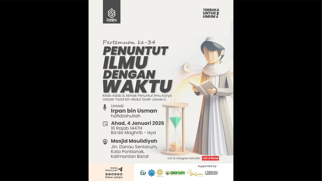 Kajian Kitab Adab dan Akhlak Penuntut Ilmu