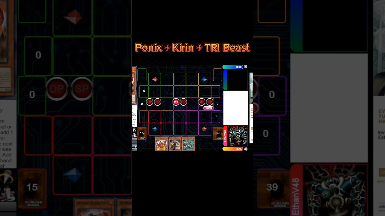 YUGIOH Ponix + Kirin + TRI Beast Combo 