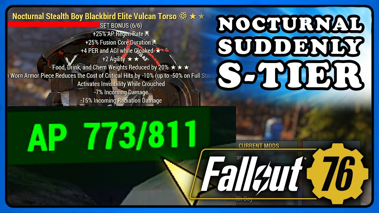 Fallout 76: Nocturnal - Now S-Tier Prefix. Here's What You Need to Know.