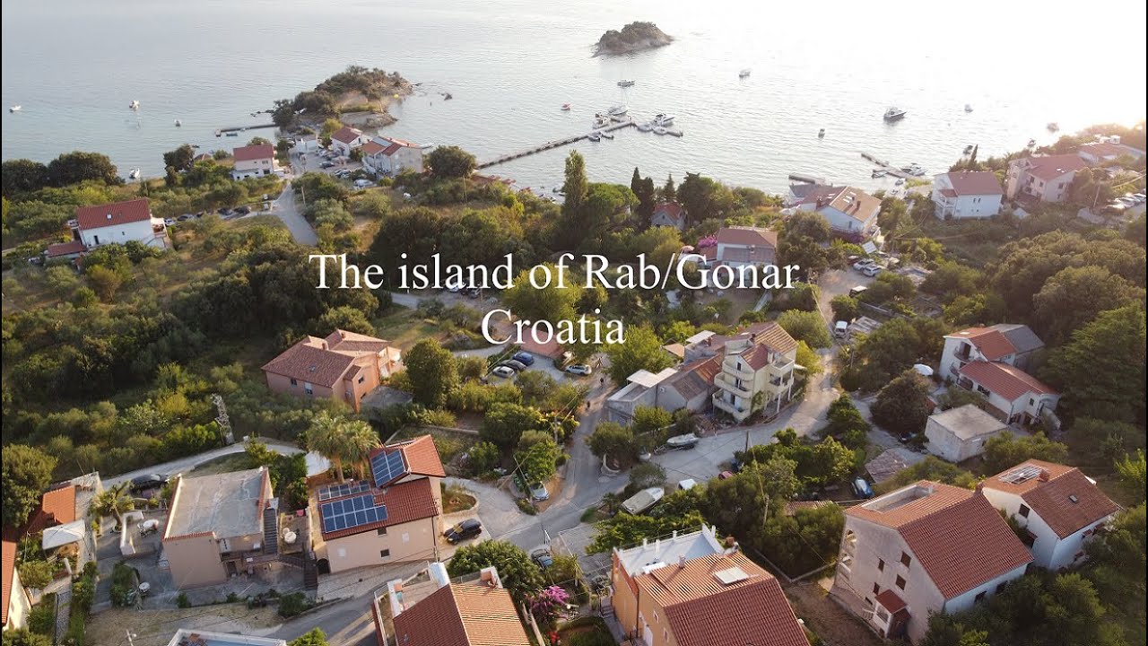 The island of Rab/Gonar/Croatia cinematic - dron video