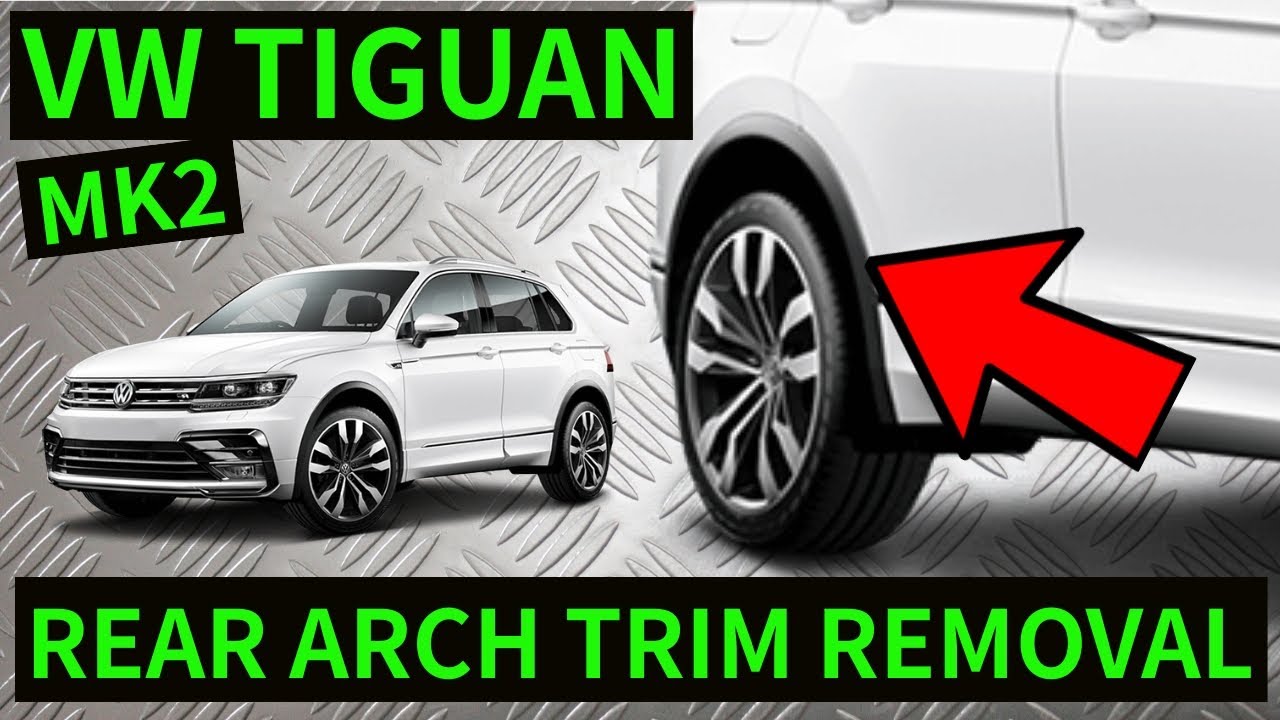 VW TIGUAN MK2 — как снять и заменить заднюю пластиковую накладку арки