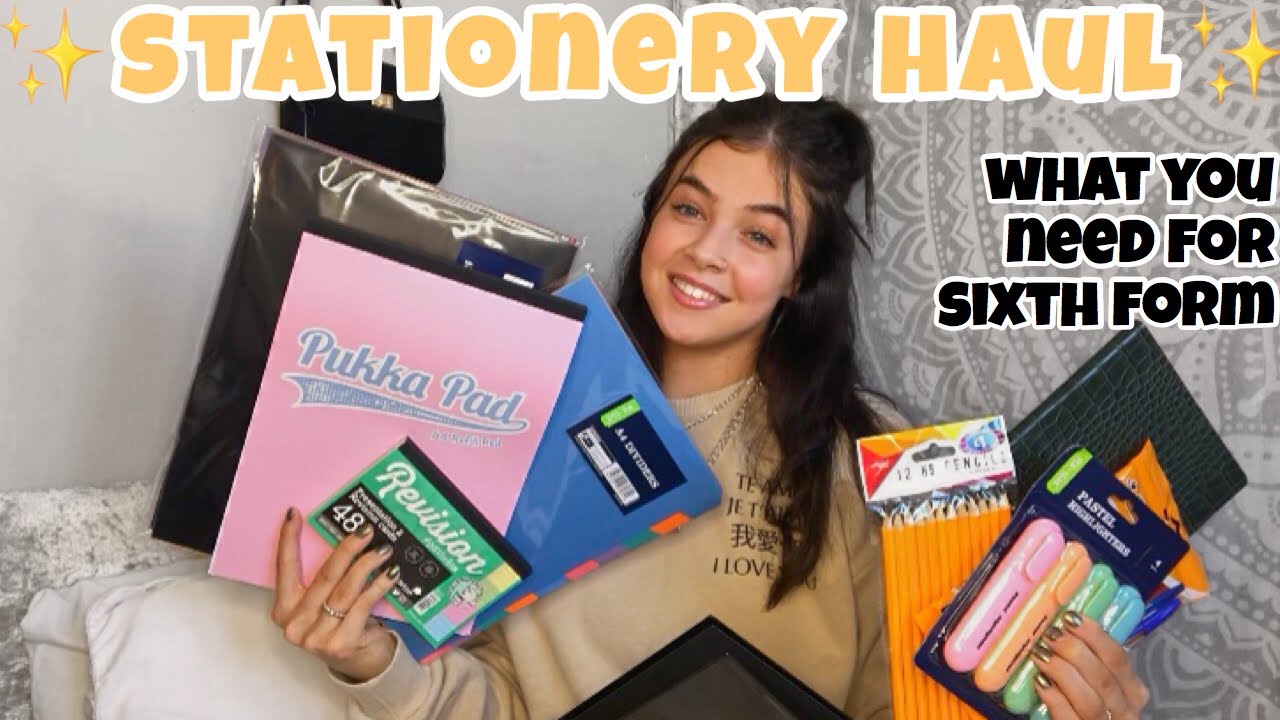 back to school stationery /supplies shop- sixthform stationery haul/what you need for year12