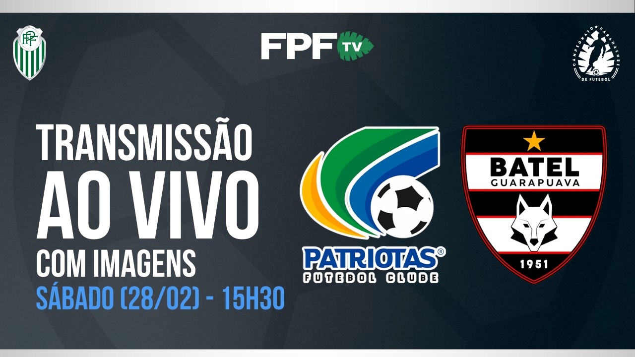 SEGUNDONA SANEPAR 2026 | PATRIOTAS X BATEL | RODADA 1, AO VIVO E DE GRAÇA