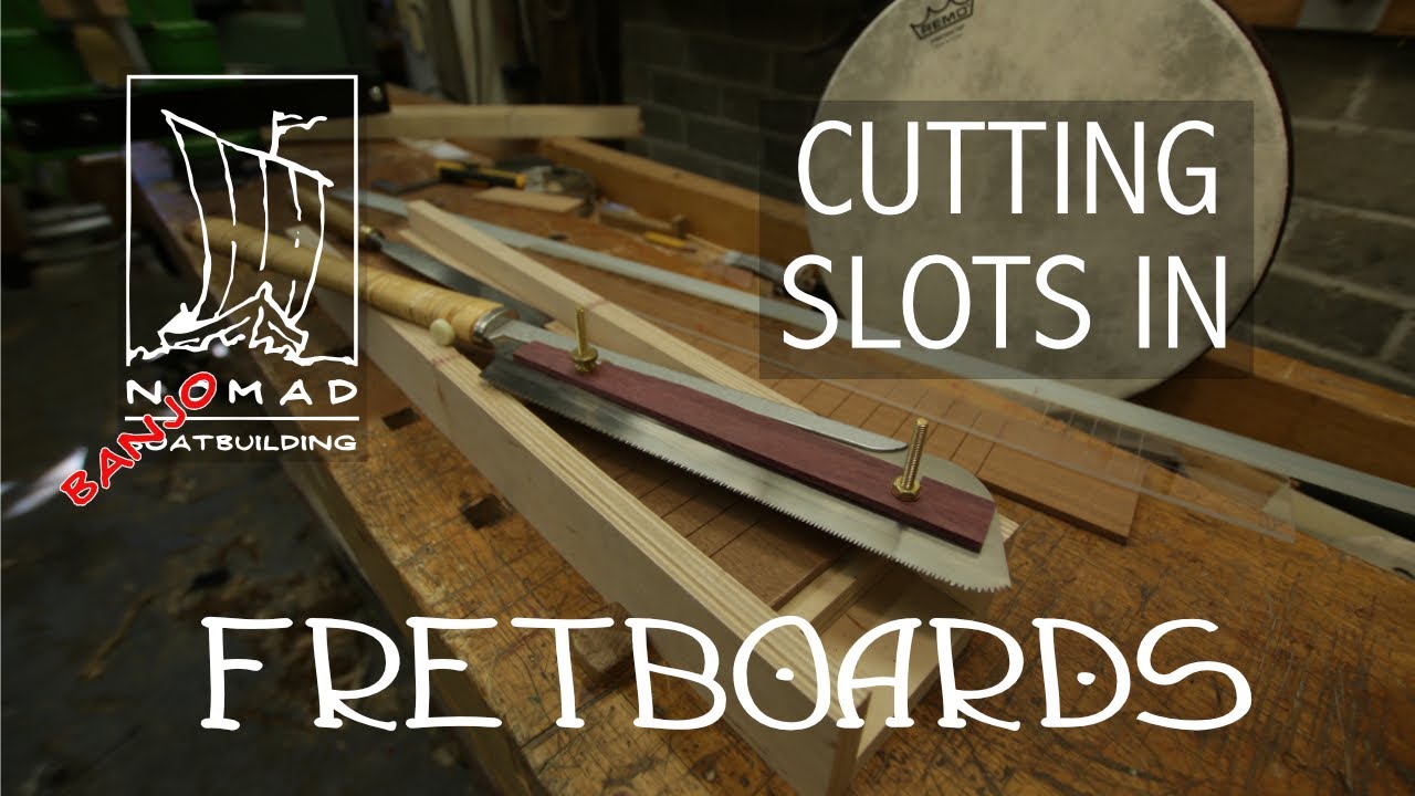 Banjo building - Cutting fretboard slots