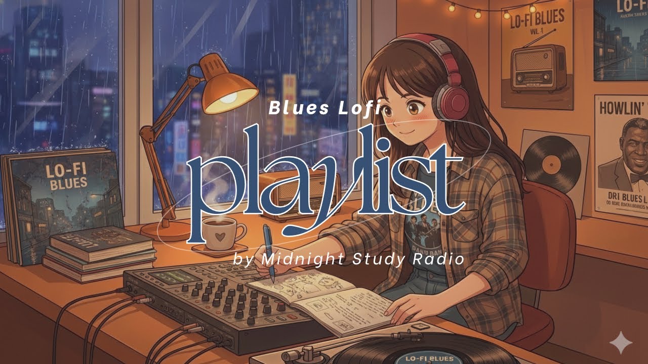 Blues Lofi Mix | Musics to focus, study and relax | Midnight Study Radio