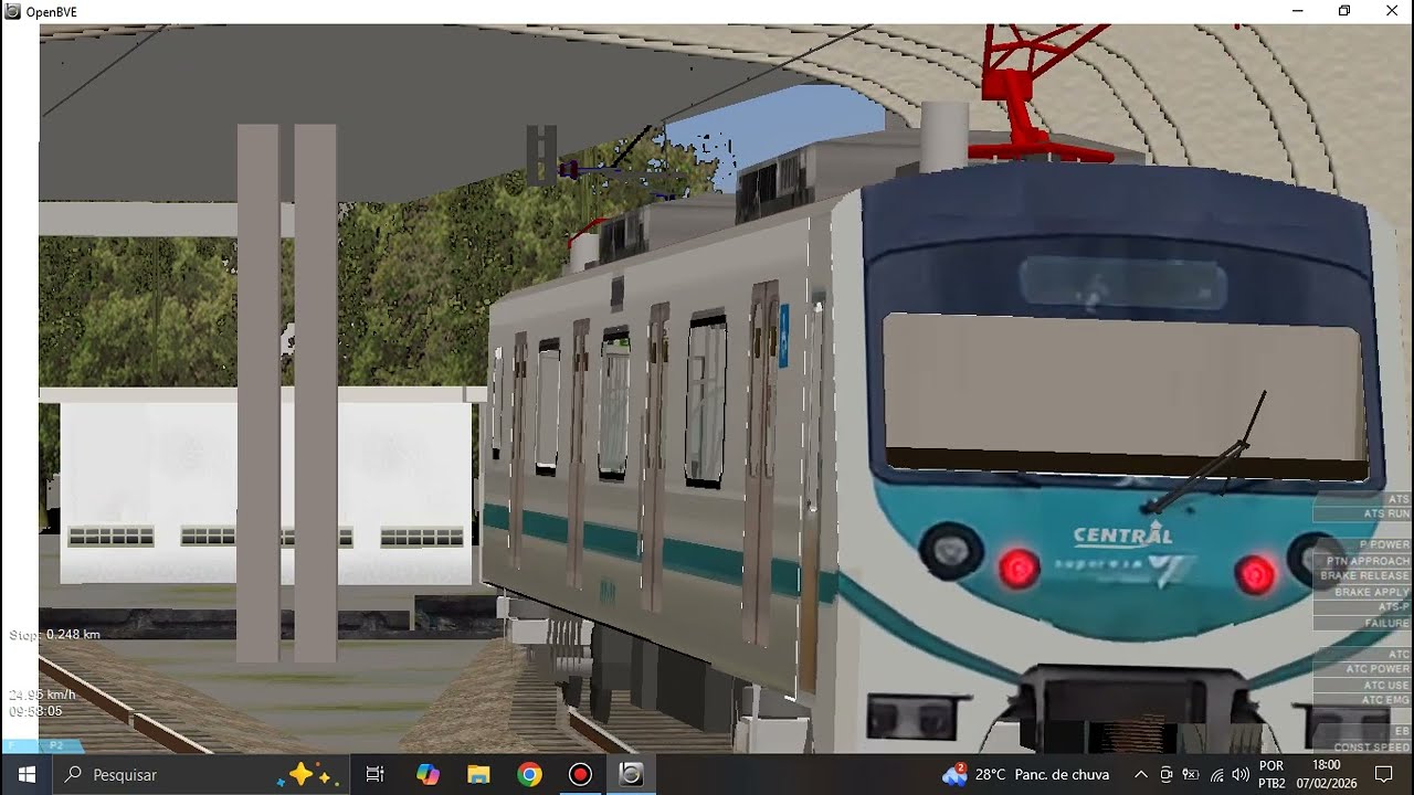 Openbve Supervia Serie 2000 Tue 2003/2017 Entrando no CMD de Deodoro