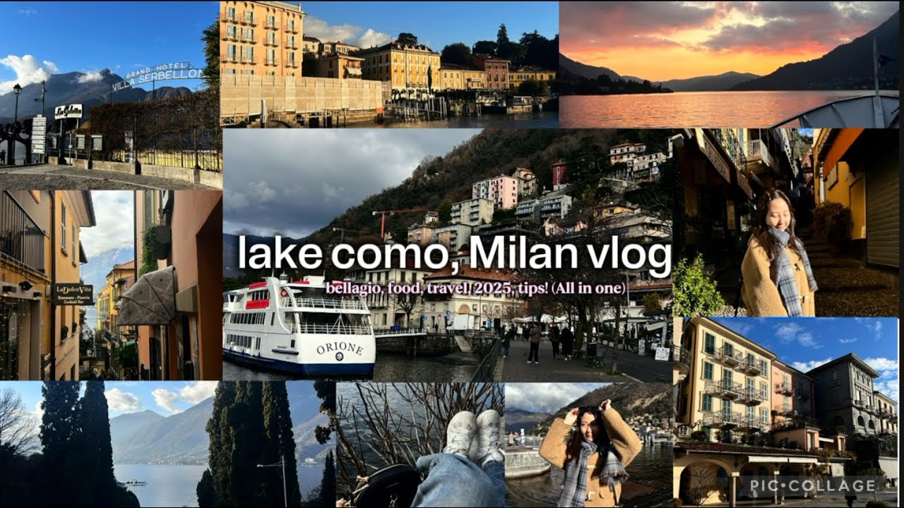 LAKE COMO, MILAN vlog💛🧡 | visiting bellagio, boat trips, views, food, day vlog, all in one!