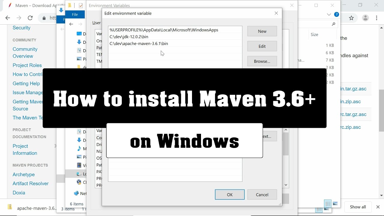 How to install Maven 3.6+ on Windows