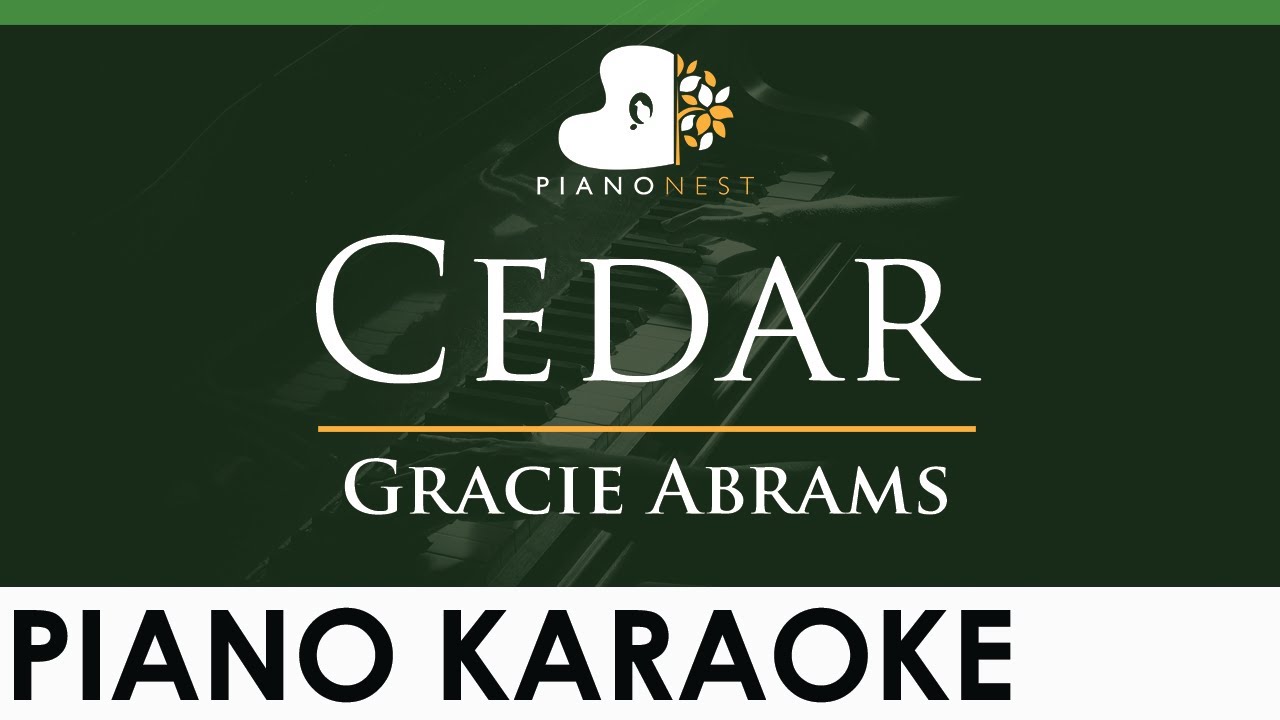 Gracie Abrams - Cedar - LOWER Key (Piano Karaoke Instrumental)