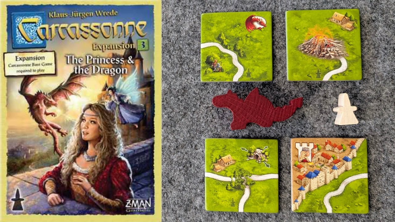 WHAT'S NEW Carcassonne Expansion 3: The Princess & The Dragon, plus PLAYTHROUGH & EXPANSIONIST