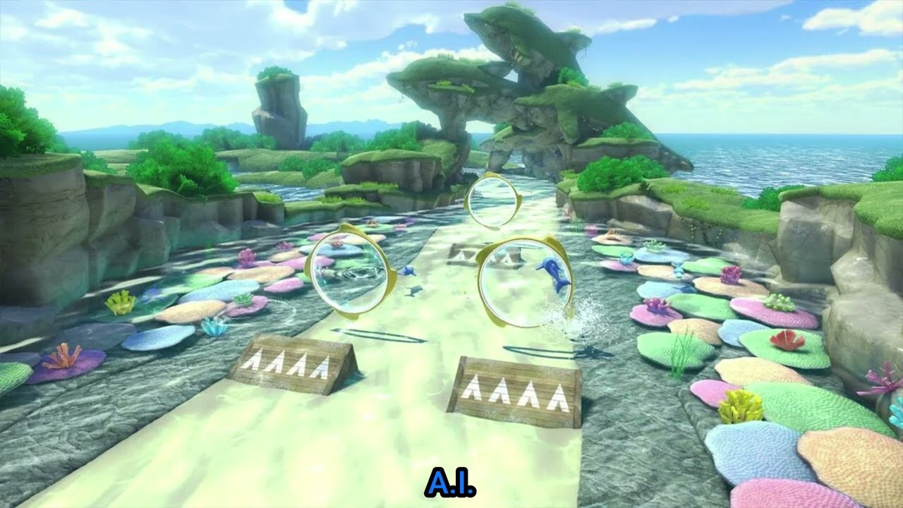 What if you extended Dolphin Shoals from Mario Kart 8 Deluxe with A.I.?