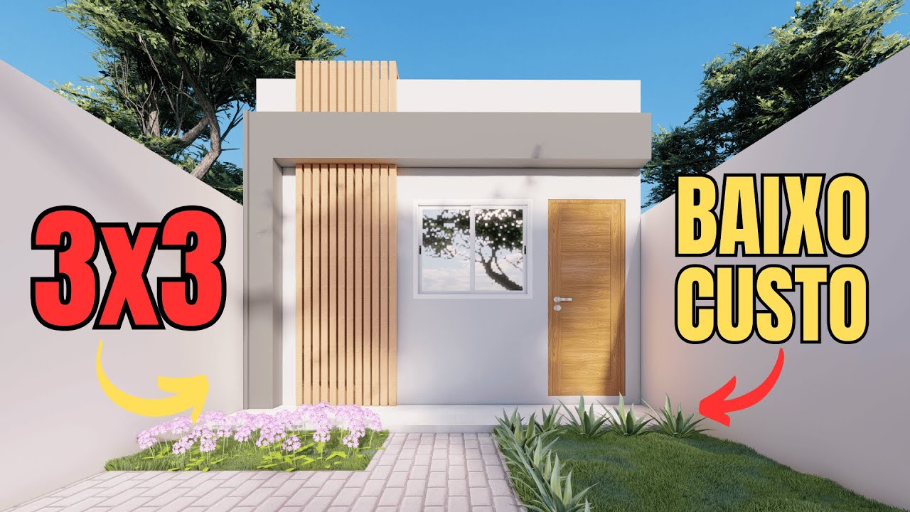 Projeto de casa pequena de 3x3 - A mais simples e aconchegante de todas